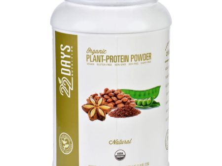 22 Days Nutrition Plant Protein Powder - Organic - Natural - 25.4 Oz Sale