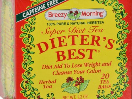 Breezy Morning Teas Dieter s Best Super Diet Tea Herbal Tea Caffeine Free - 20 Bags Sale