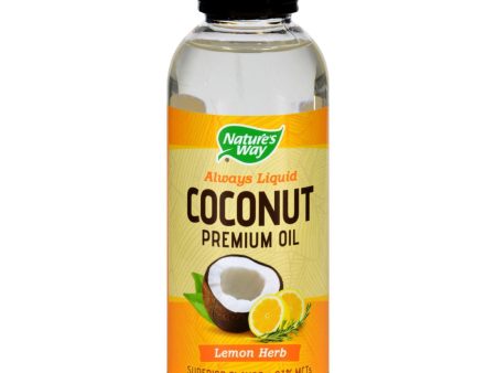 Natures Way Coconut Oil - Premium - Lemon Herb - 10 Oz Fashion