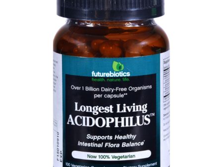 Futurebiotics Longest Living Acidophilus - 1 Billion Cfus - 100 Vegetarian Capsules For Sale