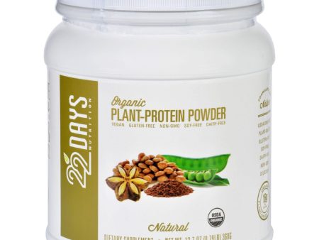 22 Days Nutrition Plant Protein Powder - Organic - Natural - 12.7 Oz For Cheap