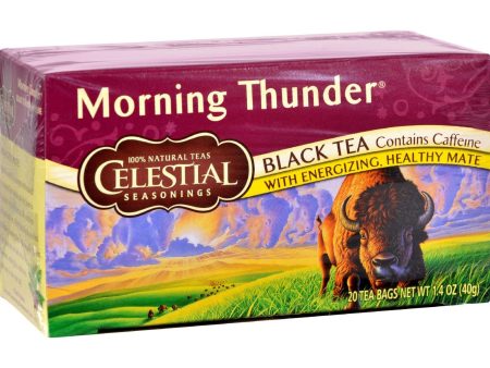 Celestial Seasonings Black Tea - Morning Thunder - 20 Bags on Sale