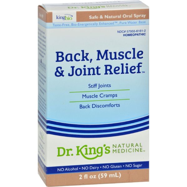 King Bio Homeopathic Back Neck Muscle And Joint Relief - 2 Fl Oz Online Hot Sale