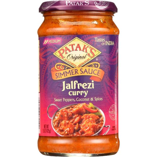 Pataks Simmer Sauce - Jalfrezi Curry - Medium - 15 Oz - Case Of 6 Online now