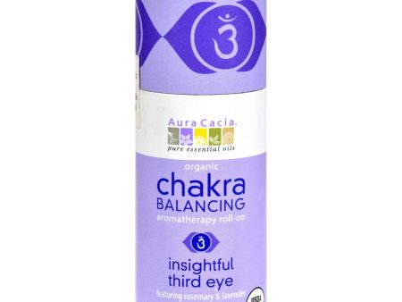 Aura Cacia Organic Chakra Balancing Aromatherapy Roll-on - Insightful Third Eye - .31 Oz Sale