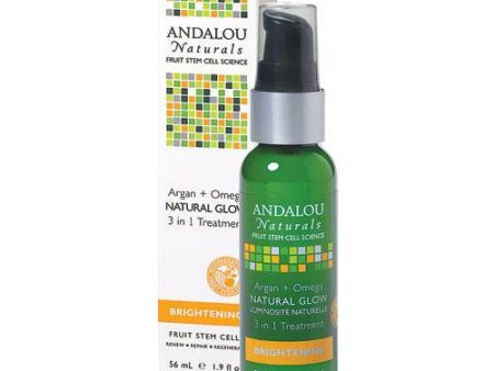 Andalou Naturals Argan And Omega Natural Glow 3 In 1 Treatment - 1.9 Fl Oz Supply