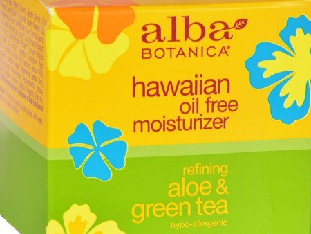 Alba Botanica Hawaiian Aloe And Green Tea Moisturizer Oil-free - 3 Oz Online Hot Sale