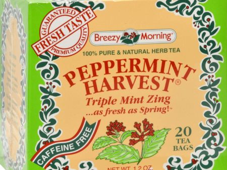 Breezy Morning Teas Peppermint Harvest Caffeine Free Triple Mint Zing - 20 Bags Online Hot Sale