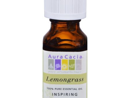 Aura Cacia Pure Essential Oil Lemongrass - 0.5 Fl Oz Online now