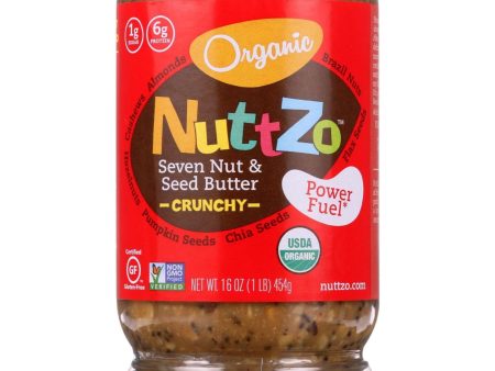 Nuttzo Spread - Organic - Seven Nut And Seed Butter - Crunchy - Without Peanuts - 16 Oz - Case Of 6 Cheap