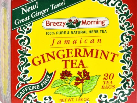 Breezy Morning Teas Jamaican Gingermint - 20 Tea Bags Online now