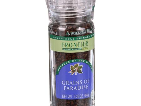 Frontier Herb Gourmet Grains Of Paradise Seed - Ivory Coast - Grinder Bottle - 2.26 Oz - Case Of 6 Supply