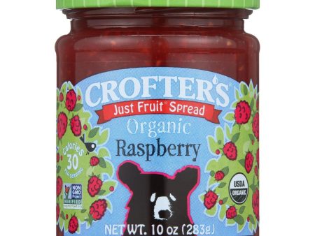 Crofters Fruit Spread - Organic - Just Fruit - Raspberry - 10 Oz - Case Of 6 on Sale