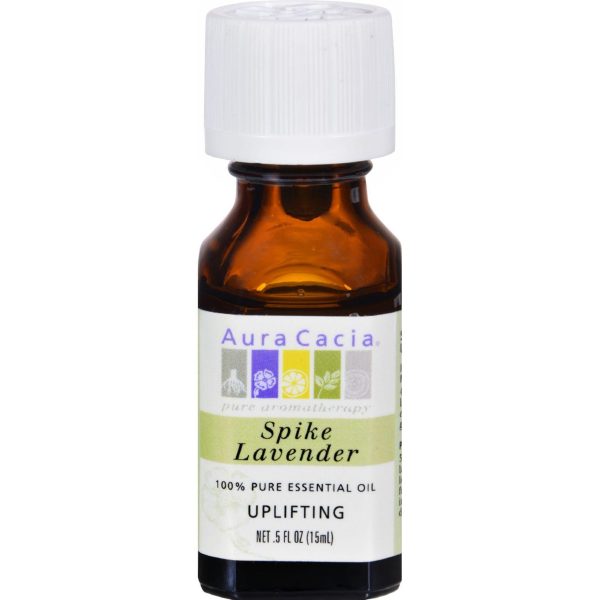 Aura Cacia Pure Essential Oil Spike Lavender - 0.5 Fl Oz Online Hot Sale