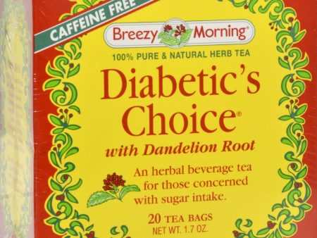 Breezy Morning Teas Diabetic s Choice With Dandelion Root - 20 Tea Bags Discount