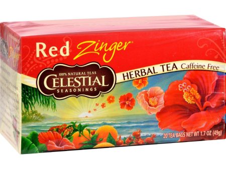 Celestial Seasonings Herbal Tea - Caffeine Free - Red Zinger - 20 Bags Online Hot Sale