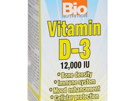 Bio Nutrition Vitamin D-3 - 12000 Iu - 50 Vegetarian Capsules Hot on Sale