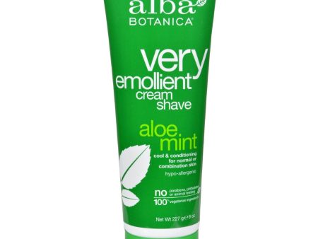 Alba Botanica Moisturizing Shave Cream Aloe Mint - 8 Fl Oz Sale