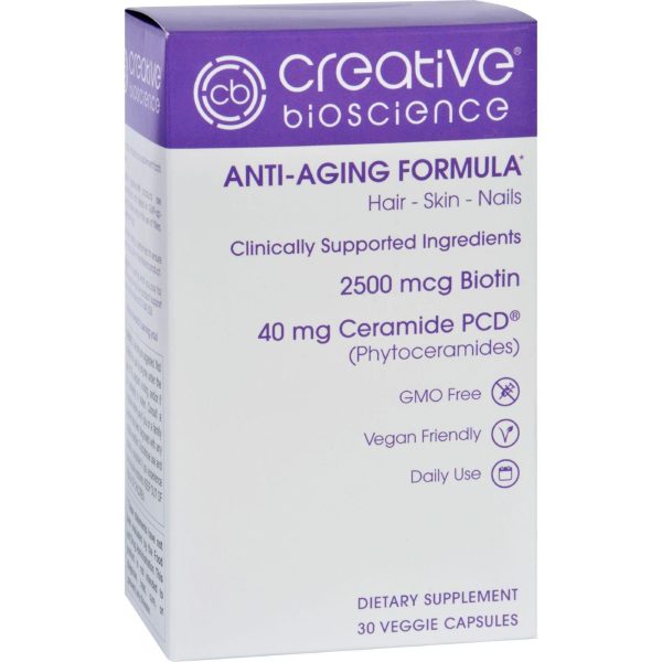 Creative Bioscience Anti-aging Formula - 30 Vegetarian Capsules Supply