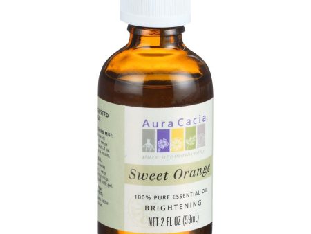 Aura Cacia Essential Oil - Brightening Sweet Orange - 2 Oz Hot on Sale