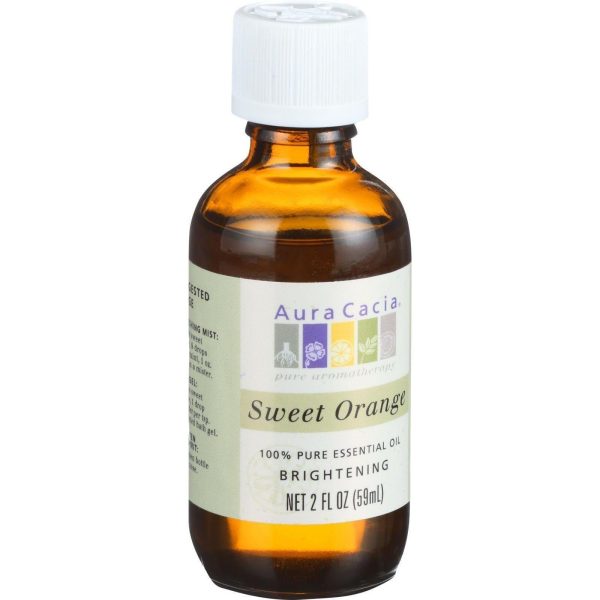 Aura Cacia Essential Oil - Brightening Sweet Orange - 2 Oz Hot on Sale