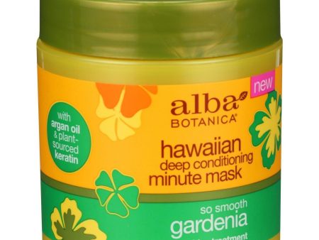 Alba Botanica Deep Conditioning Minute Mask - Hawaiian - So Smooth Gardenia - 5.5 Oz Online now