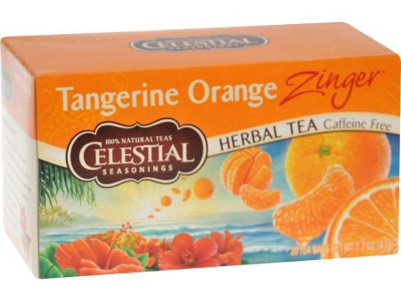 Celestial Seasonings Herb Tea Tangerine Orange Zinger - 20 Tea Bags - Case Of 6 on Sale