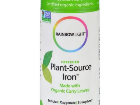 Rainbow Light Iron - Plant Sourced - Certified Organics - 50 Veg Capsules Supply