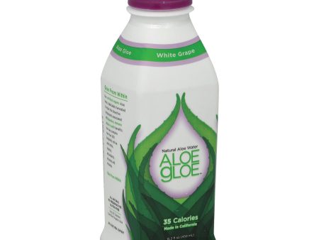 Aloe Gloe White Grape Organic Aloe Water - Case Of 12 - 15.2 Fl Oz. For Cheap