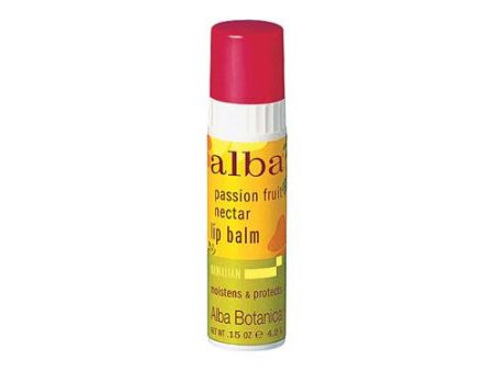 Alba Botanica Lip Balm - Passion Fruit - Case Of 24 - .15 Oz on Sale