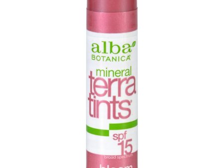 Alba Botanica Bloom Terratints Lip Balm Spf 8 - Case Of 12 - .15 Oz Sale