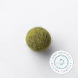 Olive Felted-Wool Ball - 1CM For Sale