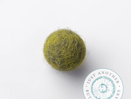 Olive Felted-Wool Ball - 1CM For Sale