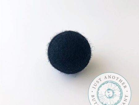 Black Felted-Wool Ball - 1CM For Cheap