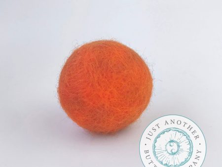 Orange Felted-Wool Ball - 3CM Supply