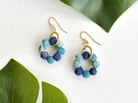 Kantha Azure Orbital Earrings Online Hot Sale