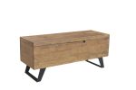 Wood & Iron Bowtie Linen Chest  Bench For Cheap