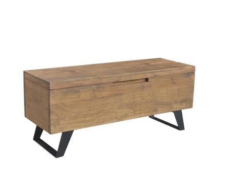 Wood & Iron Bowtie Linen Chest  Bench For Cheap