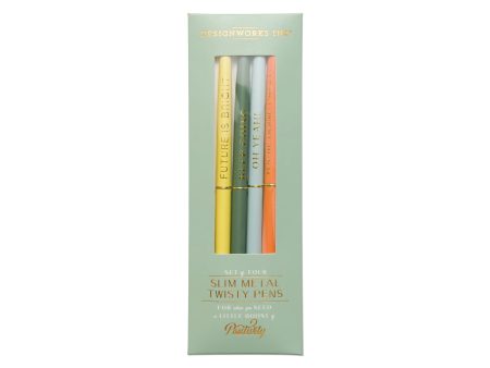 Positivity Twisty Slim Metal Pen Set on Sale