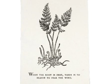 When The Root Is Deep Botanical Handmade Paper Print Online