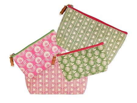 Palm Deco Pouches (Set of 2) Fashion