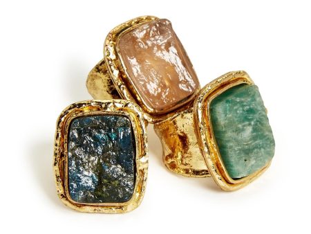 Gemstone Statement Adjustable Ring Fashion