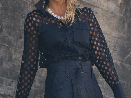 Taya Circle Lace Shirt Online now