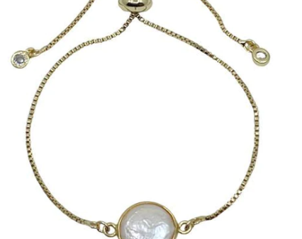 Freshwater Round Pearl Chain Bracelet Online