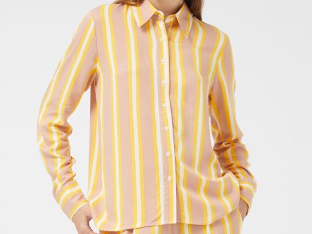 Ariella Striped Button Up Top on Sale